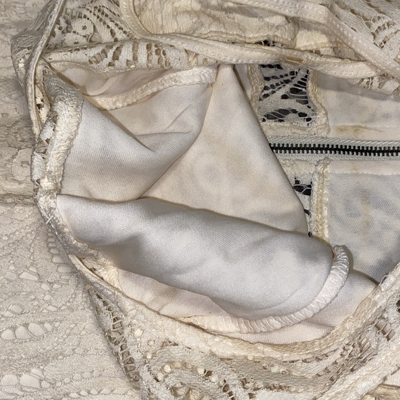 American Rag Cie Off White Ivory Lace Fit & Flare Sleeveless Dress - Picture 8 of 10